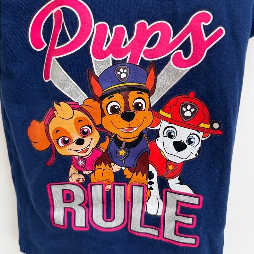 NWOT Nickelodeon Girls Paw Patrol Pups Rule Skye Marshall Navy Pajama Top Shirt